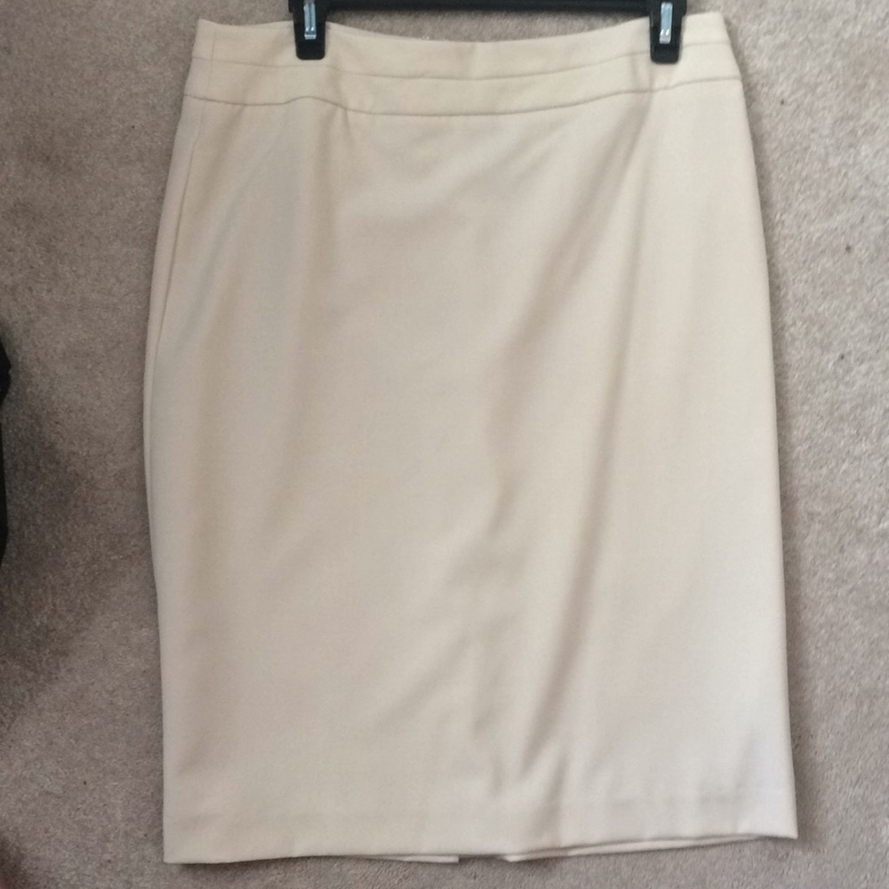 Cream Color, silk lined business skirt